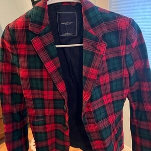 Vineyard Vines Tartan Plaid Blazer in Red and Green